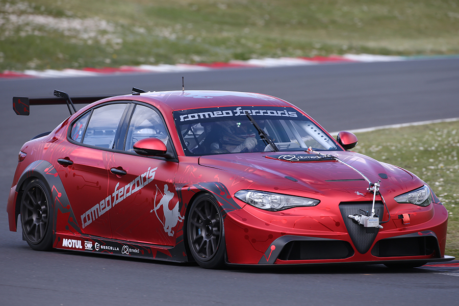 First laps at Vallelunga for the Giulia ETCR by Romeo Ferraris